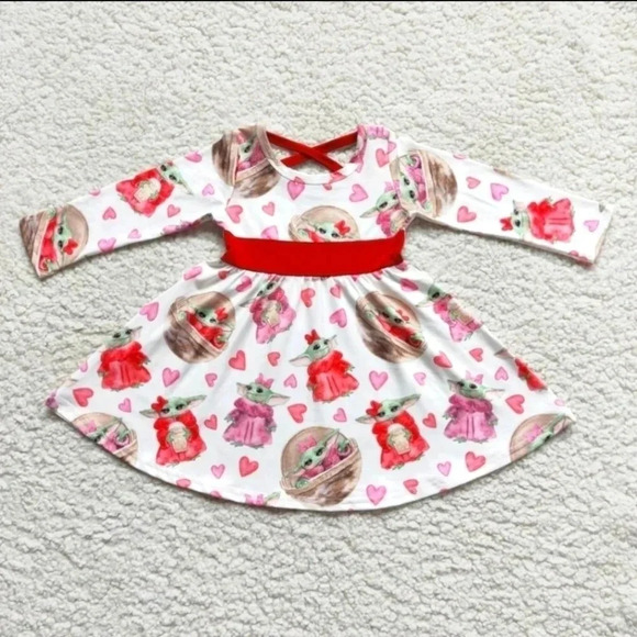 GIRLS twirl valentines dress 4t - Picture 1 of 1